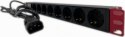 Listwa antyprzepięciowa - Techly 365733 Listwa zasilająca Rack 19'' 1U, 8x Schuko, kabel C14 2m