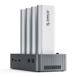 Stacja dokująca IT48N-C z funkcją klonowania na 4 dyski M.2 NVME - szara