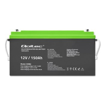 Qoltec Akumulator żelowy | 12V | 150Ah | GEL | 41.8kg Qoltec Akumulator żelowy | 12V | 150Ah | GEL | 41.8kg