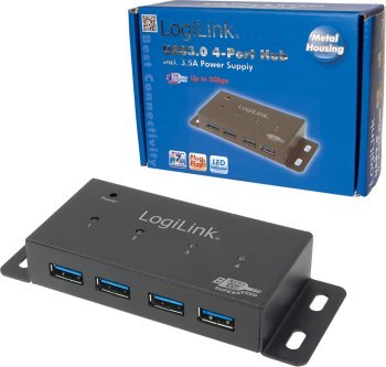 LogiLink 4-portowy czarny LogiLink 4-portowy czarny