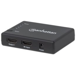 Manhattan 207706 Rozdzielacz Splitter HDMI 1x4, 4K 30Hz, UHD, 3D