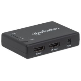 Manhattan 207706 Rozdzielacz Splitter HDMI 1x4, 4K 30Hz, UHD, 3D