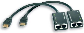 Techly 301153 Extender HDMI po skrętce UTP Cat5e/Cat6 RJ45, do 30m Techly 301153 Extender HDMI po skrętce UTP Cat5e/Cat6 RJ45, do 30m