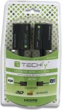 Techly 301153 Extender HDMI po skrętce UTP Cat5e/Cat6 RJ45, do 30m