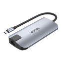 Unitek Hub USB-C 2x USB-A HDMI 4K RJ-45 PD 100W