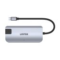 Unitek Hub USB-C 2x USB-A HDMI 4K RJ-45 PD 100W