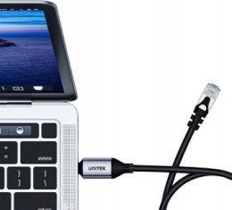 Unitek Kabel Ethernet USB C RJ-45 LAN, przewód sieciowy, 3m