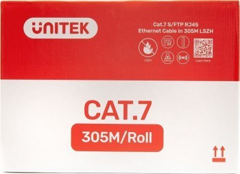 Unitek Kabel skrętka LSZH Cat. 7 S/FTP 305 m Unitek Kabel skrętka LSZH Cat. 7 S/FTP 305 m