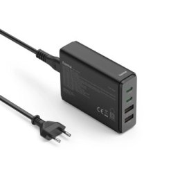 Hama GaN 65W PD/QC 2x USB-C, 2x USB-A czarna