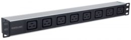Listwa antyprzepięciowa - Intellinet 163613 Listwa zasilająca (PDU) Rack 19'' 1U 8x gniazdo C19, 110-250V/16A, kabel 2m