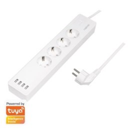 Listwa antyprzepięciowa - LogiLink 4 gniazda Wi-Fi smart 1.8m biała