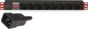 Listwa antyprzepięciowa - Techly 102635 Listwa zasilająca Rack 19'' 1U, 8x Schuko, kabel C20 3m