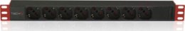Listwa antyprzepięciowa - Techly 107746 Listwa zasilająca PDU Rack 19'' 1U, 8x Schuko, 250V/16A, kabel C14 2m pod UPS