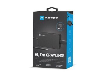 NATEC ZASILACZ ŁADOWARKA GRAYLING USB-C 65W DO LAPTOPÓW TABLETÓW TELEFONÓW NZU-2033 NATEC ZASILACZ ŁADOWARKA GRAYLING USB-C 65W DO LAPTOPÓW TABLETÓW TELEFONÓW NZU-2033