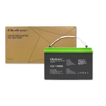 QOLTEC AKUMULATOR ŻELOWY 12V | 100AH | GEL QOLTEC AKUMULATOR ŻELOWY 12V | 100AH | GEL