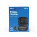 SAVIO SŁUCHAWKI BEZPRZEWODOWE BLUETOOTH 5.3 Z MIKROFONEM ANC ENC QC TWS-12