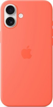 Apple iPhone 16 Plus Silicone Case with MagSafe tangerine Apple iPhone 16 Plus Silicone Case with MagSafe tangerine