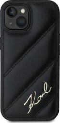 Karl Lagerfeld Diagonal Quilted Script do iPhone 13 (czarny)