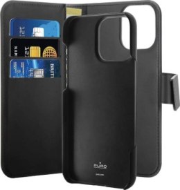 Puro Wallet Detachable MagSafe 2w1 do iPhone 16 Pro - czarny