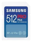 Samsung PRO Plus SDXC 512GB UHS-I U3 [Zapis 130MB/s Odczyt 180MB/s] z czytnikiem v2023