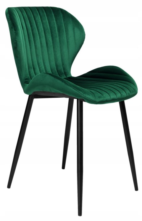 Krzesło welurowe DALLAS VELVET ciemnozielone Krzesło welurowe DALLAS VELVET ciemnozielone