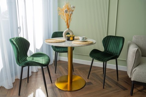 Krzesło welurowe DALLAS VELVET ciemnozielone Krzesło welurowe DALLAS VELVET ciemnozielone
