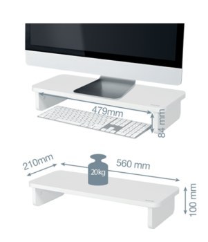 LEITZ Podstawka pod monitor Leitz Ergo biała LEITZ Podstawka pod monitor Leitz Ergo biała