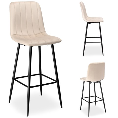 Hoker barowy Toronto beżowy Velvet Hoker barowy Toronto beżowy Velvet