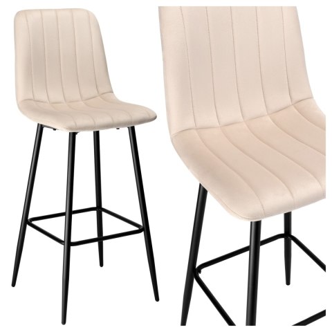 Hoker barowy Toronto beżowy Velvet Hoker barowy Toronto beżowy Velvet