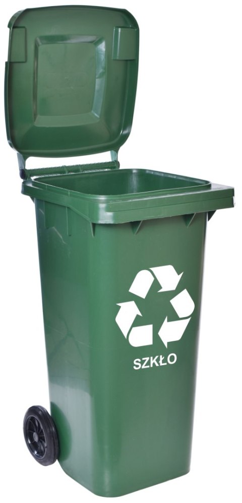 Pojemnik na odpady 120L kosz śmietnik zielony Pojemnik na odpady 120L kosz śmietnik zielony