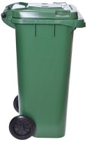 Pojemnik na odpady 120L kosz śmietnik zielony