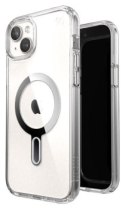 Speck Presidio Perfect-Clear ClickLock & Magsafe do iPhone 15 Plus / iPhone 14 Plus (Clear / Chrome Finish / Serene Silver)