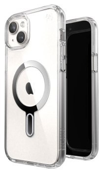 Speck Presidio Perfect-Clear ClickLock & Magsafe do iPhone 15 Plus / iPhone 14 Plus (Clear / Chrome Finish / Serene Silver) Speck Presidio Perfect-Clear ClickLock & Magsafe do iPhone 15 Plus / iPhone 14 Plus (Clear / Chrome Finish / Serene Silver)