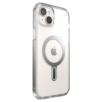 Speck Presidio Perfect-Clear ClickLock & Magsafe do iPhone 15 Plus / iPhone 14 Plus (Clear / Chrome Finish / Serene Silver) Speck Presidio Perfect-Clear ClickLock & Magsafe do iPhone 15 Plus / iPhone 14 Plus (Clear / Chrome Finish / Serene Silver)