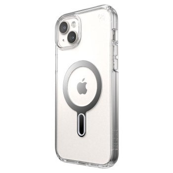 Speck Presidio Perfect-Clear ClickLock & Magsafe do iPhone 15 Plus / iPhone 14 Plus (Clear / Chrome Finish / Serene Silver) Speck Presidio Perfect-Clear ClickLock & Magsafe do iPhone 15 Plus / iPhone 14 Plus (Clear / Chrome Finish / Serene Silver)