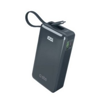 SBS Power Bank 10 000 mAh z wbudowanym kablem USB-C niebieski SBS Power Bank 10 000 mAh z wbudowanym kablem USB-C niebieski