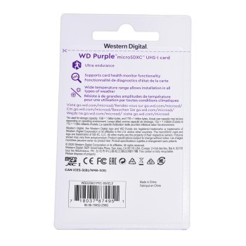 Karta pamięci WD Purple microSDXC WDD0256G1P0C (256GB; Class 10 Class U1) Karta pamięci WD Purple microSDXC WDD0256G1P0C (256GB; Class 10 Class U1)