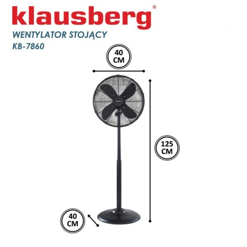 WENTYLATOR WIATRAK PODŁOGOWY KLAUSBERG KB-7860 WENTYLATOR WIATRAK PODŁOGOWY KLAUSBERG KB-7860