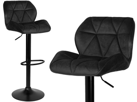 Hoker barowy Grappo Black czarny Velvet Hoker barowy Grappo Black czarny Velvet