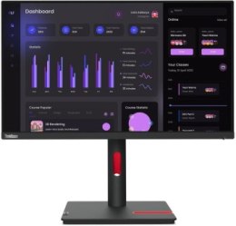 Monitor Lenovo ThinkVision T24i-30 - 24'' | IPS | Full HD| 60 Hz | DisplayPort, D-Sub, HDMI | obrót, pochył, wysokość | VESA 100