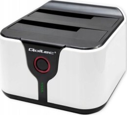 Qoltec HDD SSD 2.5'' 3.5'' SATA III | USB 3.0 | Super speed 5Gb/s | z funkcją Klonowania offline