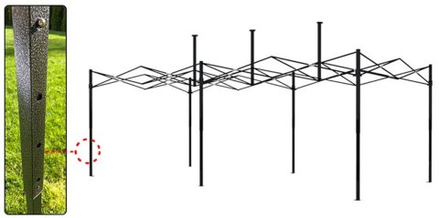 Pawilon handlowy ekspresowy - 3x6 m - czarny Pawilon handlowy ekspresowy - 3x6 m - czarny