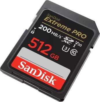 SANDISK EXTREME PRO SDXC 512GB 200/140 MB/s A2 SANDISK EXTREME PRO SDXC 512GB 200/140 MB/s A2