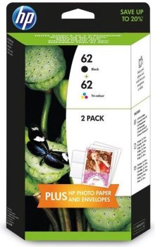Toner HP 62 czarny + kolor N9J71AE (N9J71AE) Toner HP 62 czarny + kolor N9J71AE (N9J71AE)