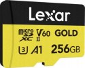 Lexar 256GB microSDXC Professional GOLD UHS-II A1 C10 U3 V60