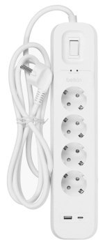 BELKIN LISTWA ZASILAJĄCA 4-PORT + 1XUSB-A 1XUSB-C 525J