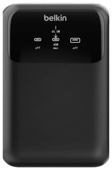 Belkin Powerbank 20 000 mAh, 2x USB-C PD 65W, USB-A 18W, z wyświetlaczem, czarny