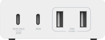 Belkin WCH010vfWH 108W 4-porty GaN 2xUSB-A 2xUSB-C biała Belkin WCH010vfWH 108W 4-porty GaN 2xUSB-A 2xUSB-C biała