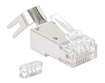 Intellinet 790505 Wtyk RJ45 Cat6a STP, na drut i linkę, 50szt Intellinet 790505 Wtyk RJ45 Cat6a STP, na drut i linkę, 50szt