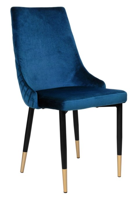Krzesło welurowe tapicerowane Vermont Velvet granatowe Krzesło welurowe tapicerowane Vermont Velvet granatowe